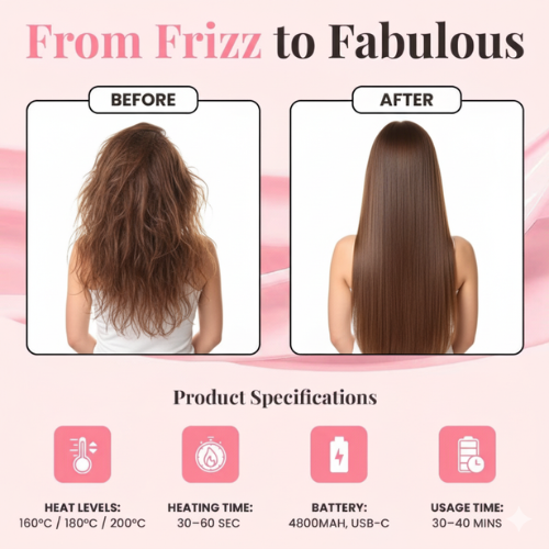 Mini Hair Straightening Comb